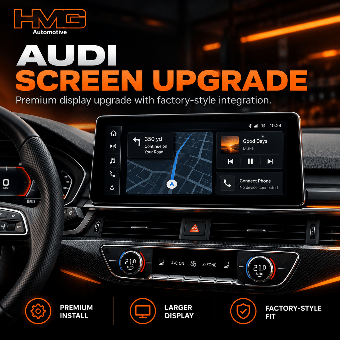 Audi Screen Upgrade | Apple CarPlay & Android Auto - HMG Automotive