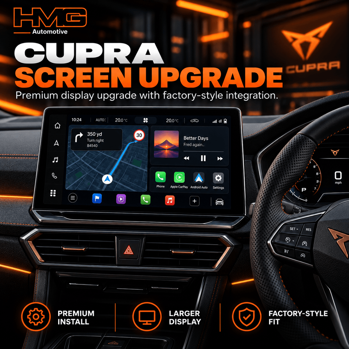 CUPRA Screen Upgrade | Apple CarPlay & Android Auto - HMG Automotive