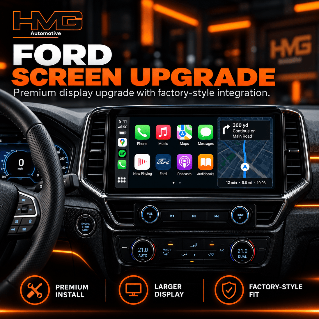 Ford Screen Upgrade | Apple CarPlay & Android Auto - HMG Automotive