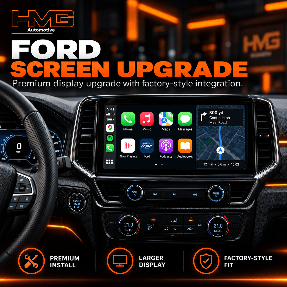 Ford Screen Upgrade | Apple CarPlay & Android Auto - HMG Automotive