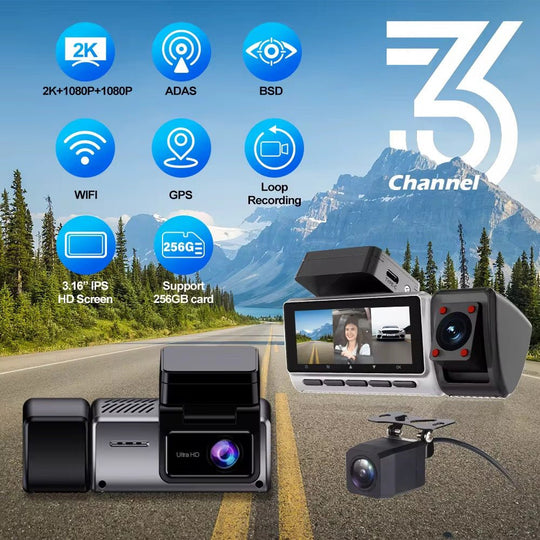 HMG Exclusive 3 Channel Dashcam Including Installation - HMG Automotive