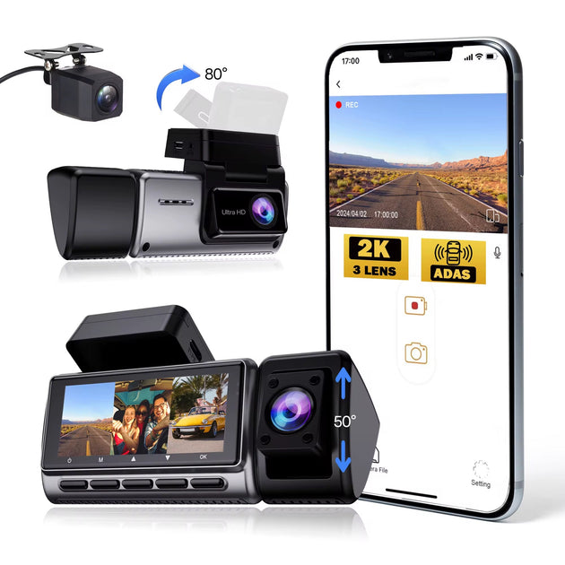 HMG Exclusive 3 Channel Dashcam Including Installation - HMG Automotive