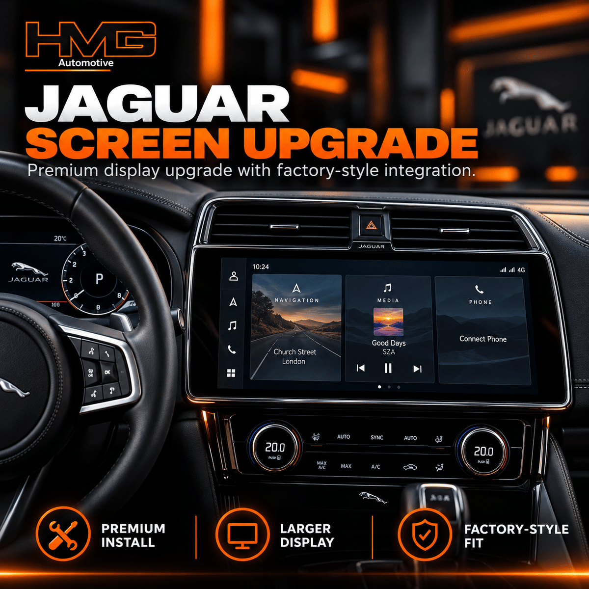 Jaguar Screen Upgrade | Apple CarPlay & Android Auto - HMG Automotive