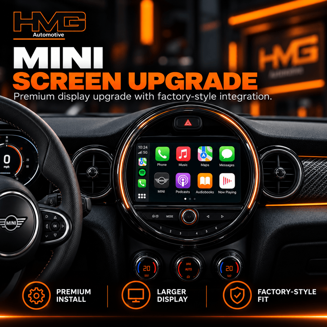 MINI Screen Upgrade | Apple CarPlay & Android Auto - HMG Automotive