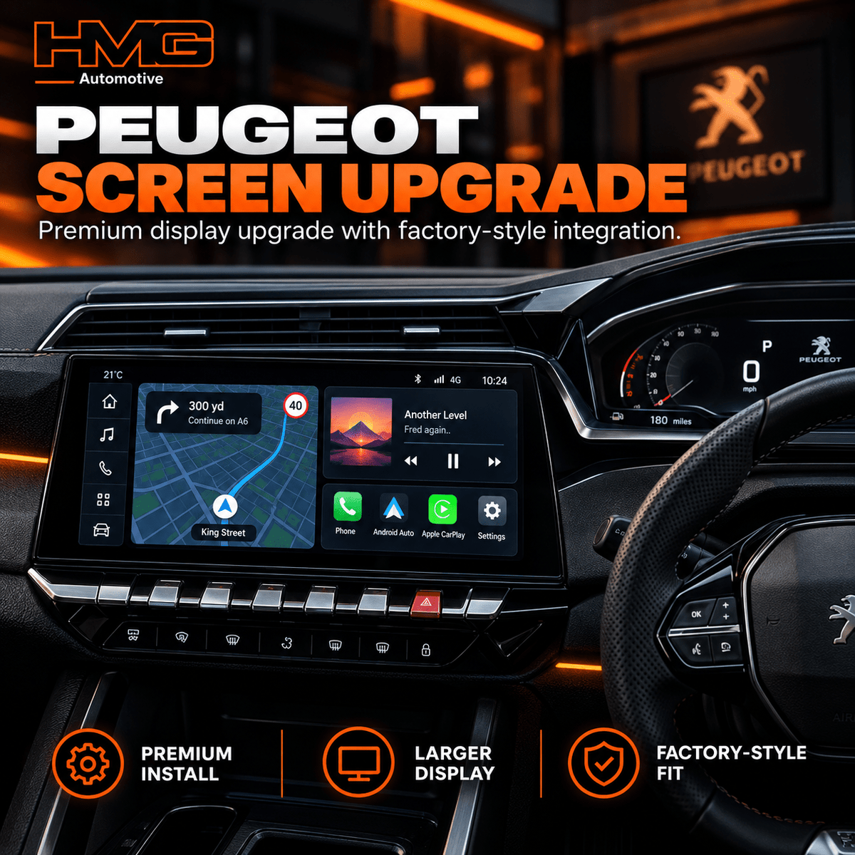 Peugeot Screen Upgrade | Apple CarPlay & Android Auto - HMG Automotive