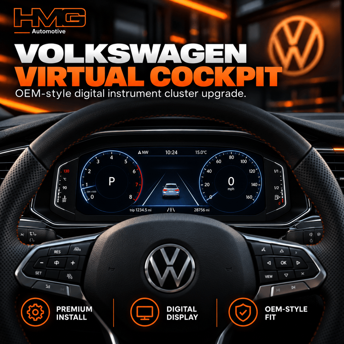 Volkswagen Virtual Cockpit Upgrade | Digital Instrument Cluster - HMG Automotive