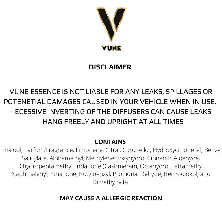 Vune Essence Luxe Clear Black Car Air Freshener Diffuser - HMG Automotive